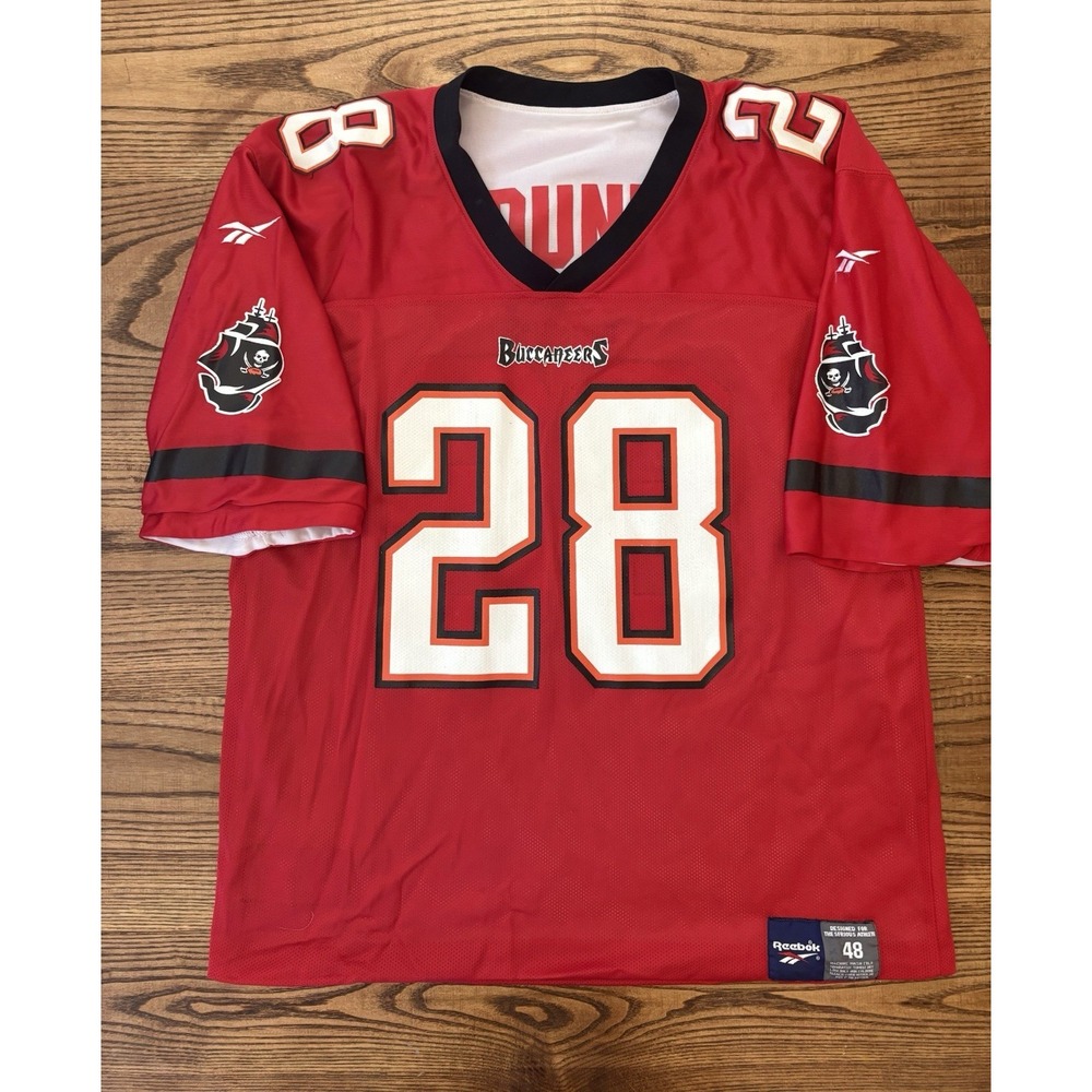 Vintage Warrick Dunn‎ #28 Tampa Bay Buccaneers Reversible Reebok Jersey Size 48